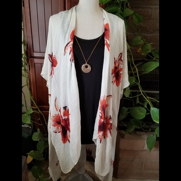 ποΈ Floral Print Kimono Cover Up - Picture 4 of 16